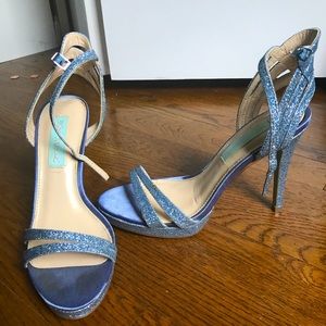 Blue by Betsey Johnson Glitter Heels